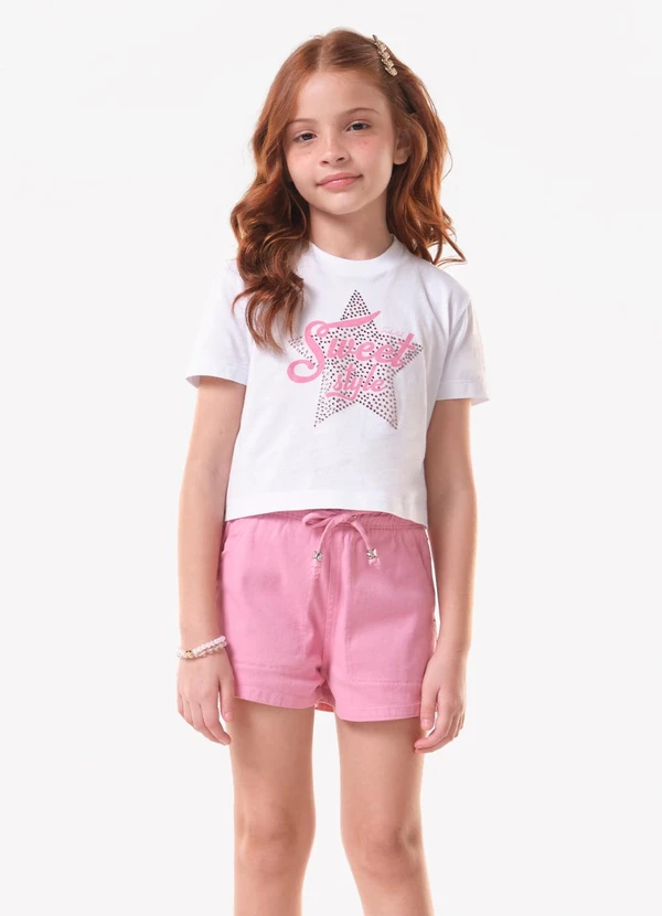 Trick Nick - Conjunto Blusa com Shorts Branco
