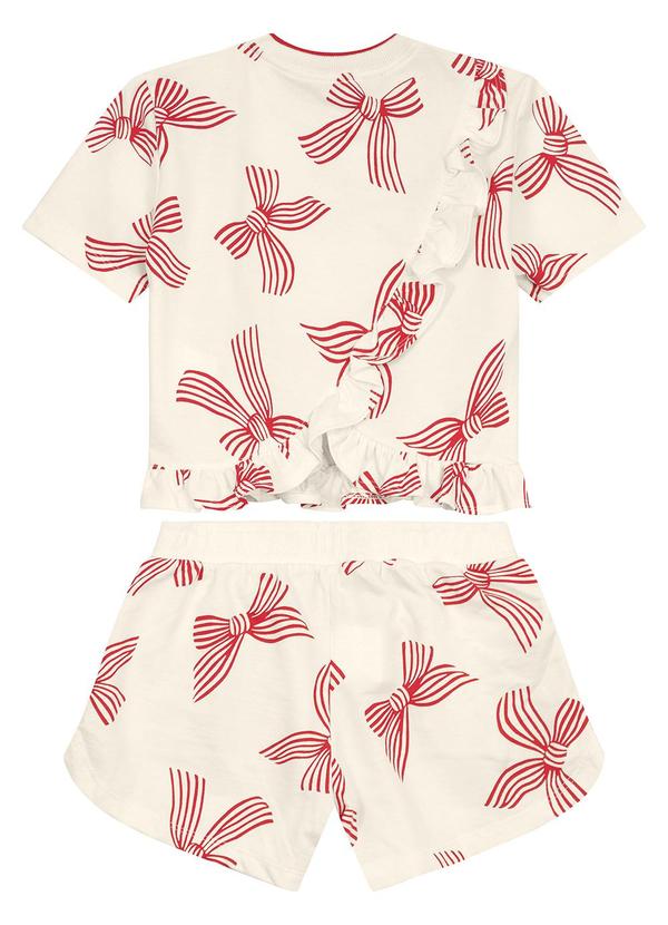 Trick Nick - Conjunto Blusa com Shorts em Moletinho Bege 3