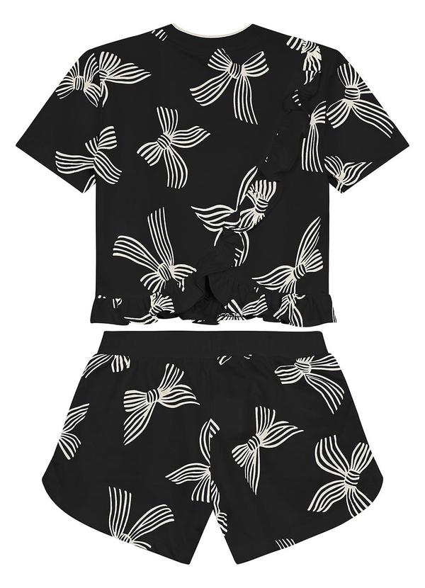 Trick Nick - Conjunto Blusa com Shorts em Moletinho Preto 2