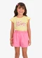 Rovi Kids - Conjunto Blusa com Shorts Feminino Amarelo - variação: Amarelo