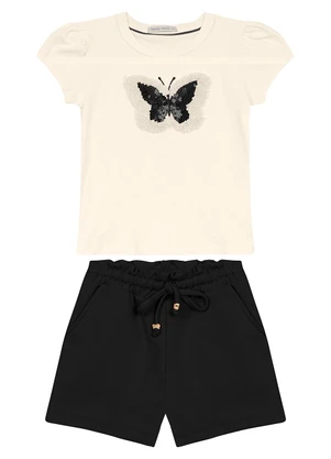 Trick Nick - Conjunto Blusa com Shorts Feminino Preto - TRICK NICK