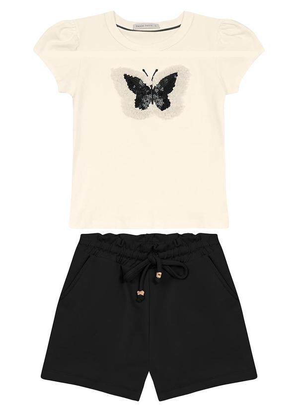 Trick Nick - Conjunto Blusa com Shorts Feminino Preto