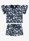 Rovi Kids - Conjunto Blusa com Shorts Infantil Bege - variação: Azul