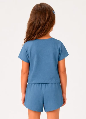 Select - Conjunto Blusa com Shorts Infantil Azul - SELECT