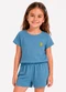 Select - Conjunto Blusa com Shorts Infantil Marrom - variação: Azul