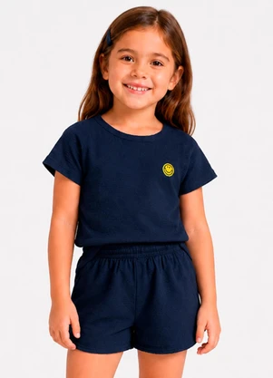 Select - Conjunto Blusa com Shorts Infantil Azul - SELECT