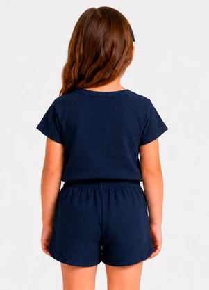 Select - Conjunto Blusa com Shorts Infantil Azul - SELECT