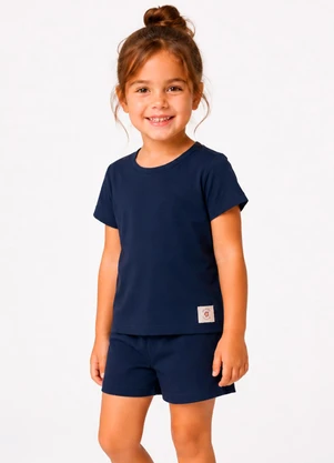 Select - Conjunto Blusa com Shorts Infantil Azul - SELECT