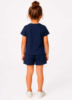 Select - Conjunto Blusa com Shorts Infantil Azul - SELECT