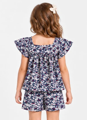Select - Conjunto Blusa com Shorts Infantil Azul - SELECT