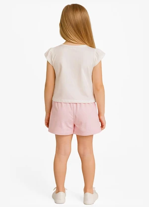 Trick Nick - Conjunto Blusa com Shorts Infantil Bege - TRICK NICK