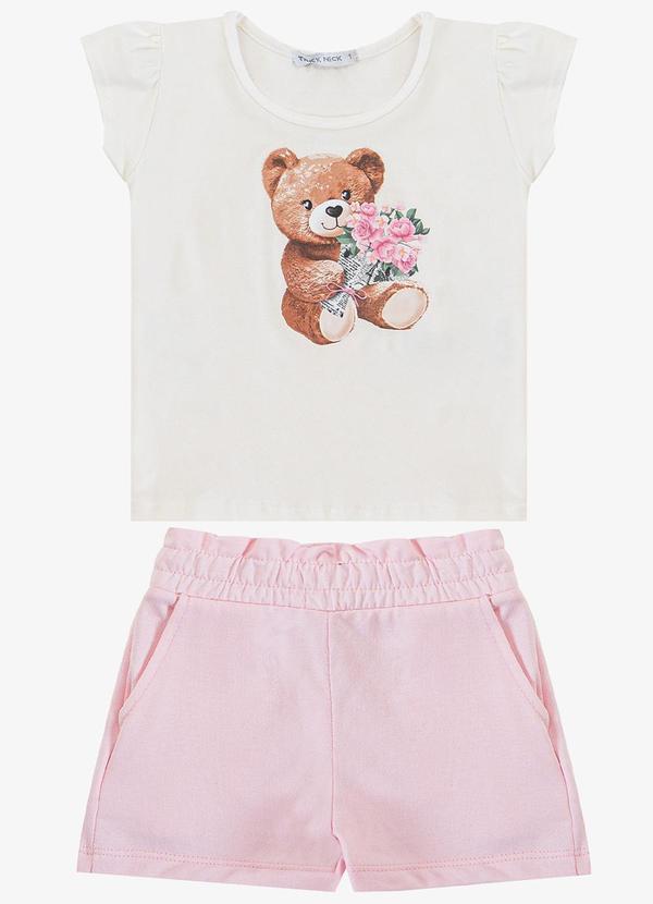 Trick Nick - Conjunto Blusa com Shorts Infantil Bege 3