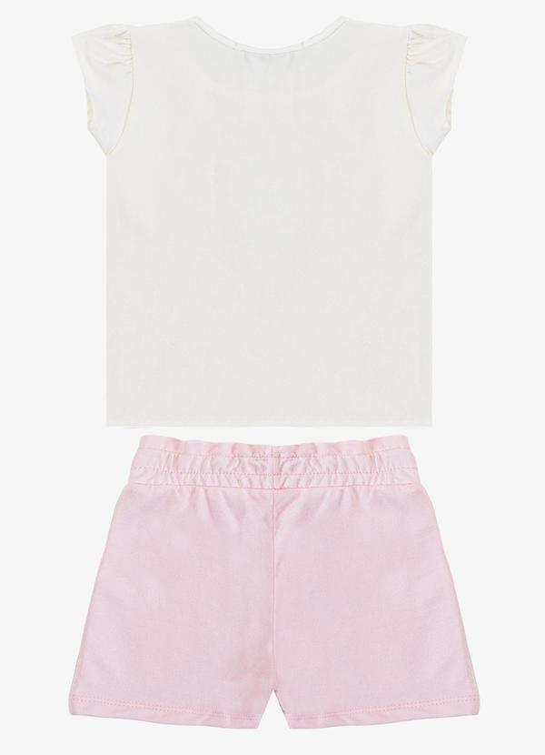 Trick Nick - Conjunto Blusa com Shorts Infantil Bege 4