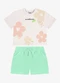 Rovi Kids - Conjunto Blusa com Shorts Infantil Bege - variação: Bege
