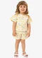 Rovi Kids - Conjunto Blusa com Shorts Infantil Rosa - variação: Amarelo