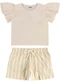 Rovi Kids - Conjunto Blusa com Shorts Infantil Bege - variação: Bege