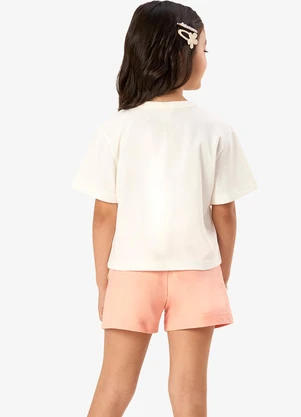 Rovi Kids - Conjunto Blusa com Shorts Infantil Bege - ROVI KIDS