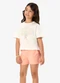 Rovi Kids - Conjunto Blusa com Shorts Infantil Rosa - variação: Bege