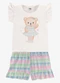 Rovi Kids - Conjunto Blusa com Shorts Infantil Rosa - variação: Bege