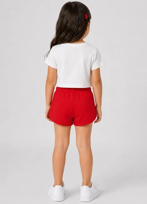 Select - Conjunto Blusa com Shorts Infantil Bege - SELECT