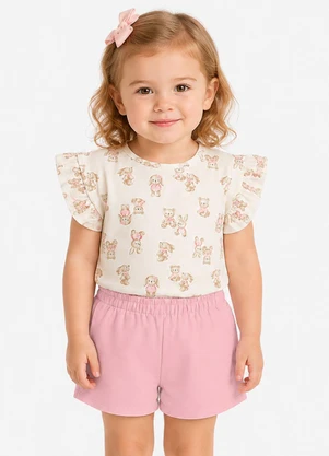 Trick Nick - Conjunto Blusa com Shorts Infantil Branco - TRICK NICK