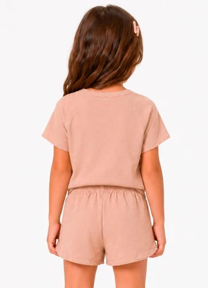 Select - Conjunto Blusa com Shorts Infantil Marrom - SELECT