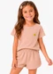 Select - Conjunto Blusa com Shorts Infantil Marrom - variação: Marrom