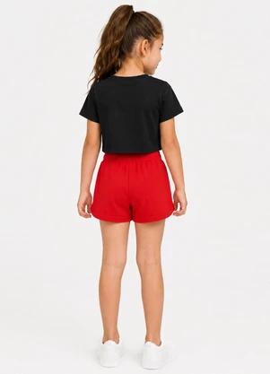 Select - Conjunto Blusa com Shorts Infantil Preto - SELECT