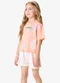 Rovi Kids - Conjunto Blusa com Shorts Infantil Bege - variação: Rosa