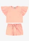 Rovi Kids - Conjunto Blusa com Shorts Infantil Rosa - variação: Rosa