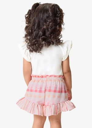 Rovi Kids - Conjunto Blusa com Shorts Infantil Rosa - ROVI KIDS