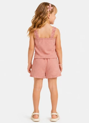 Trick Nick - Conjunto Blusa com Shorts Infantil Rosa - TRICK NICK