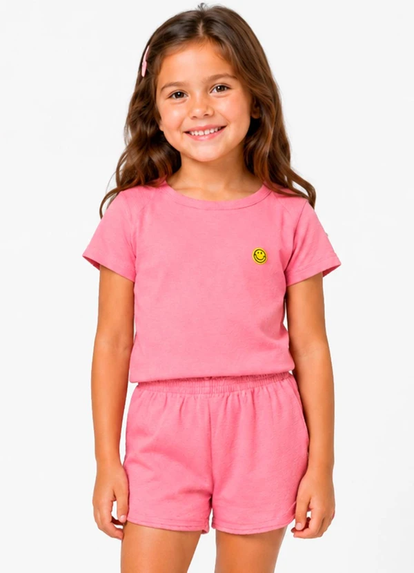 Select - Conjunto Blusa com Shorts Infantil Rosa