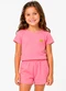 Select - Conjunto Blusa com Shorts Infantil Marrom - variação: Rosa