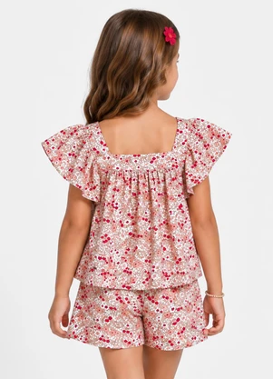Select - Conjunto Blusa com Shorts Infantil Rosa - SELECT