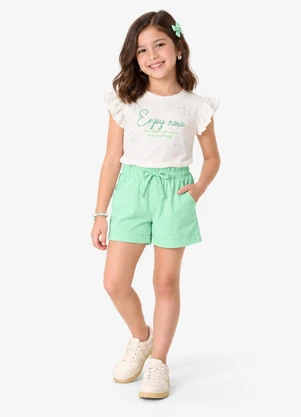 Rovi Kids - Conjunto Blusa com Shorts Infantil Verde - ROVI KIDS