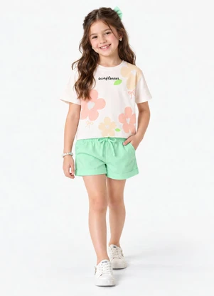 Rovi Kids - Conjunto Blusa com Shorts Infantil Verde - ROVI KIDS