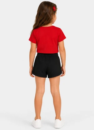 Select - Conjunto Blusa com Shorts Infantil Vermelho - SELECT