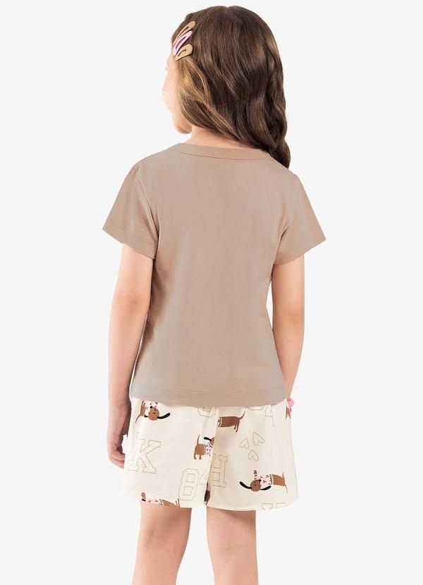 Rovi Kids - Conjunto Blusa com Shorts Marrom 2