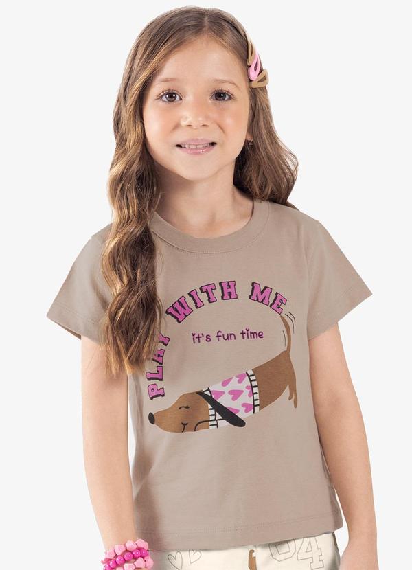 Rovi Kids - Conjunto Blusa com Shorts Marrom 5