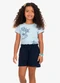 Rovi Kids - Conjunto Blusa com Shorts Meia Malha Azul - variação: Azul