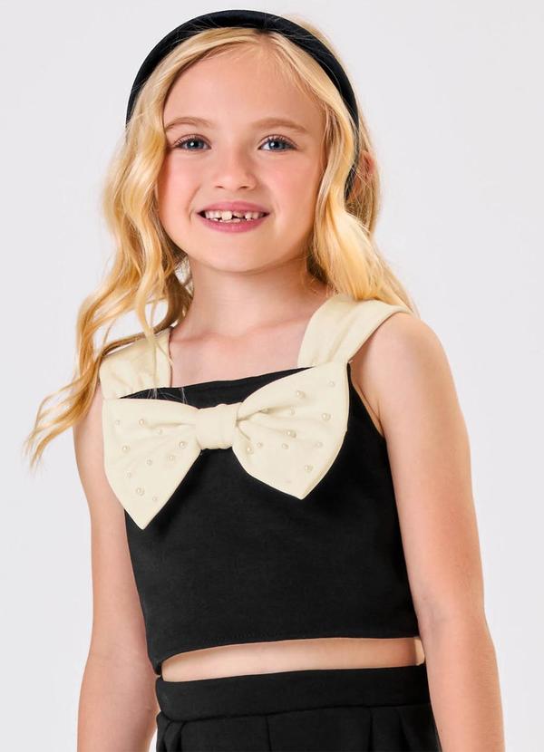 Trick Nick - Conjunto Blusa com Shorts Ponto Roma Preto 4