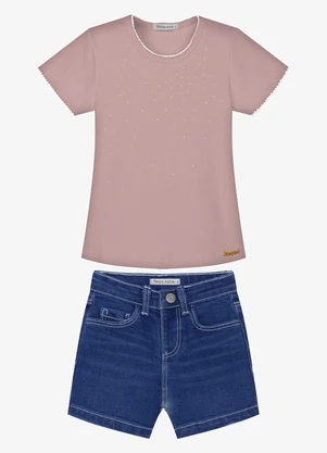 Trick Nick - Conjunto Blusa com Shorts Rosa - TRICK NICK