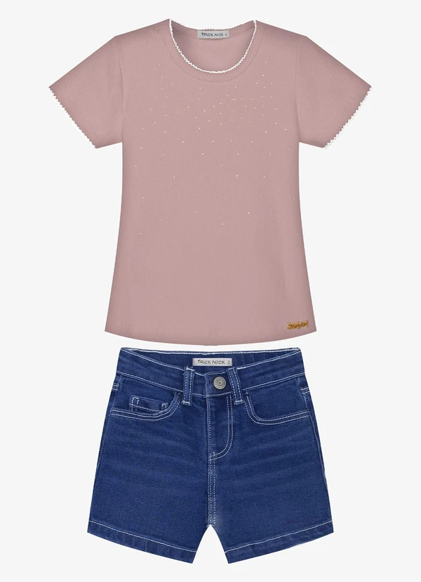 Trick Nick - Conjunto Blusa com Shorts Rosa