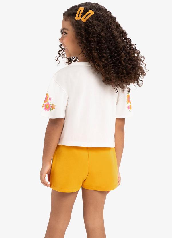 Rovi Kids - Conjunto Blusa com Shorts Bege 2
