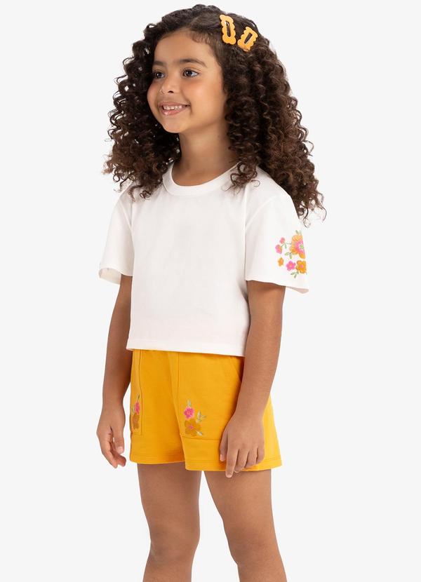 Rovi Kids - Conjunto Blusa com Shorts Bege 4