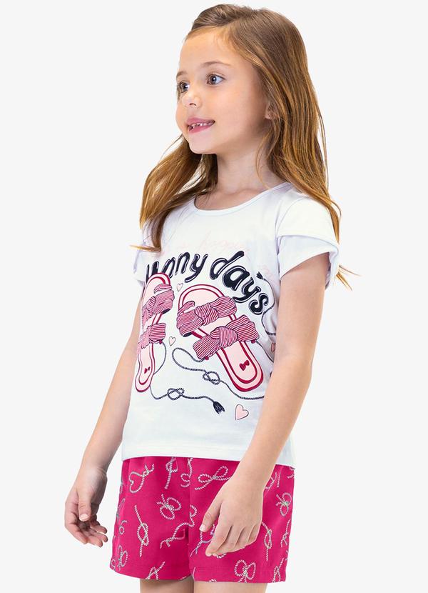 Rovi Kids - Conjunto Blusa com Shorts Branco