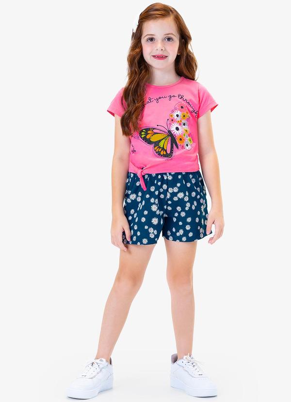 Rovi Kids - Conjunto Blusa com Shorts Rosa 5