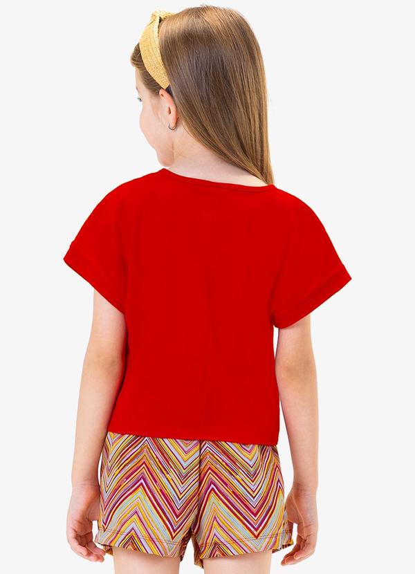 Rovi Kids - Conjunto Blusa com Shorts Vermelho 2