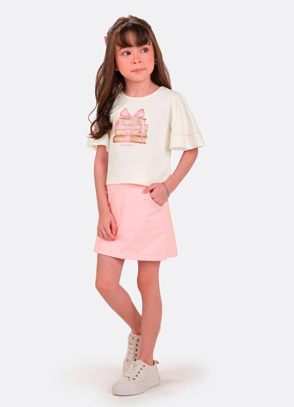 Trick Nick - Conjunto Blusa com Shorts Saia Bege 3
